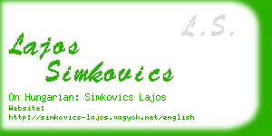 lajos simkovics business card